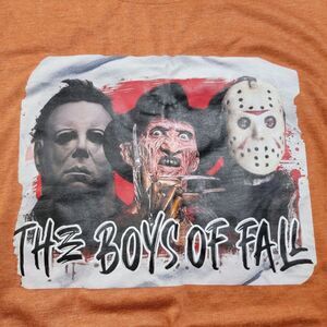 Horror Villains Graphic SS Tee "Boys of Fall" Brown - Size Medium